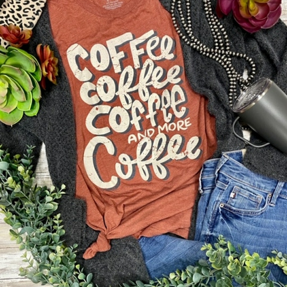 NWT Texas True Threads sz M Coffee T-shirt